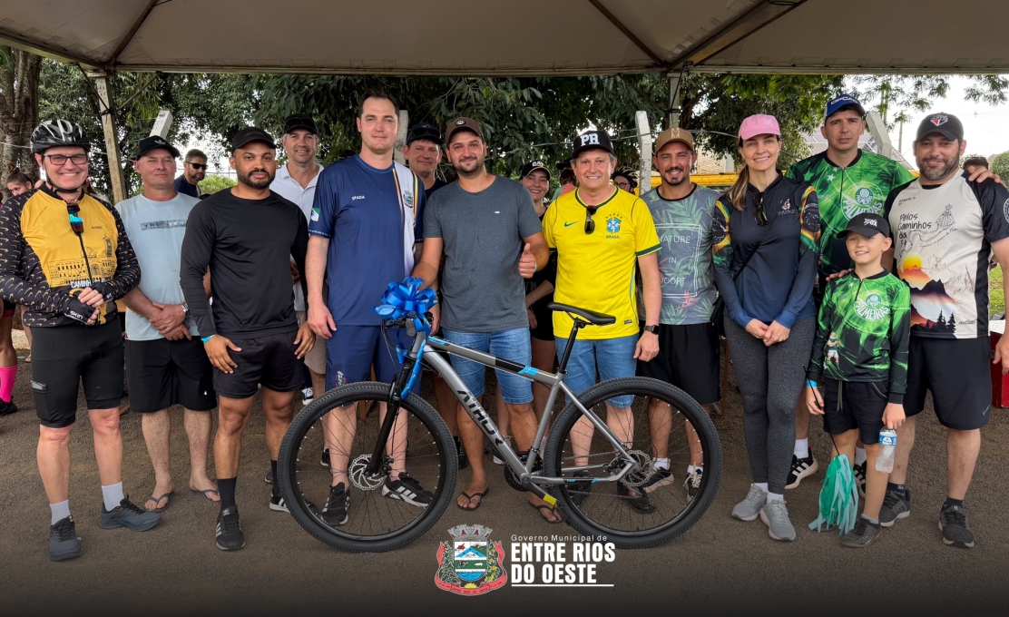PASSEIO CICLÍSTICO EM HOMENAGEM AO DIA DOS PAIS EM ENTRE RIOS DO OESTE
