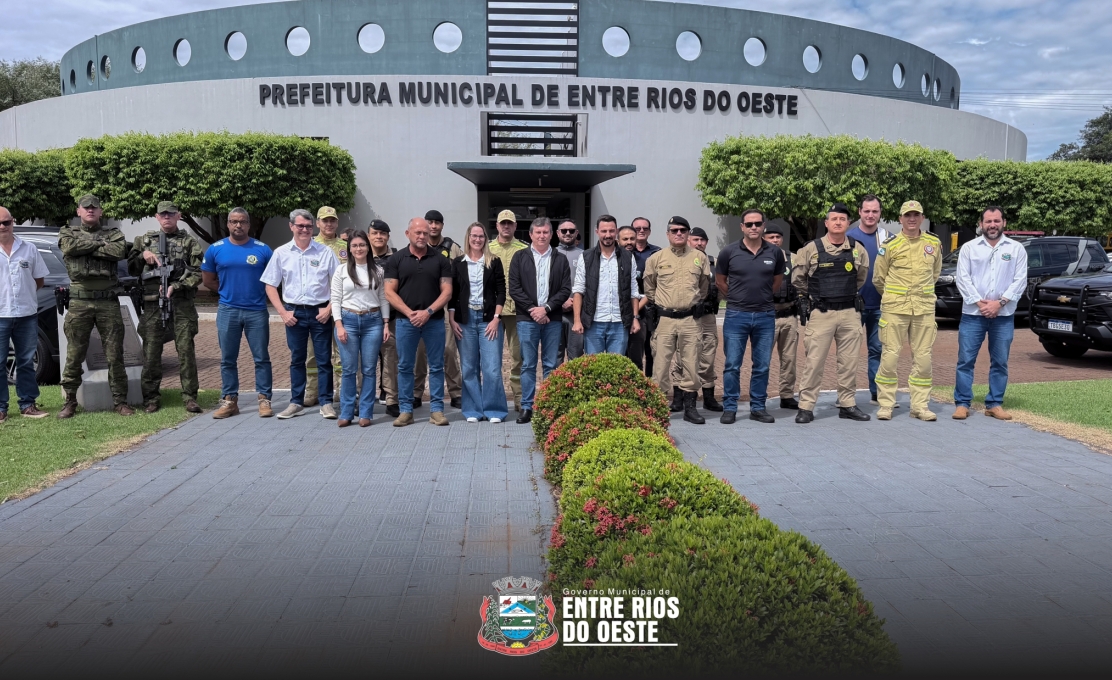 ENTRE RIOS DO OESTE RECEBE VISITA TÉCNICA DAS FORÇAS DE SEGURANÇA DO PARANÁ