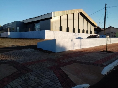 Melhorias na parte interna e externa do Ginásio de Esportes Laudir Luis Anderle continuam 