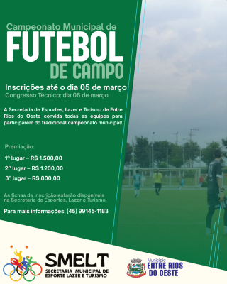 CAMPEONATO MUNICIPAL DE FUTEBOL DE CAMPO